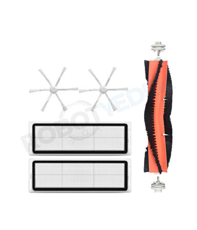 Xiaomi Vacuum Mop 2 Uyumlu Yedek Mopsuz Fırça Hepa Filtre Seti-5 Parça