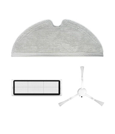 Xiaomi 2C Vacuum Mop Uyumlu Yedek Fırça Hepa Filtre Mop Seti-3 Parça