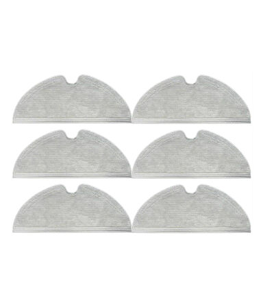 Dreame D9 Max Uyumlu Yüksek Kaliteli 6 Adet Mop-Tam Yüzey Mikrofiber ve Kalın