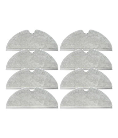 Dreame D9 Uyumlu Yüksek Kaliteli 8 Adet Mop-Tam Yüzey Mikrofiber ve Kalın