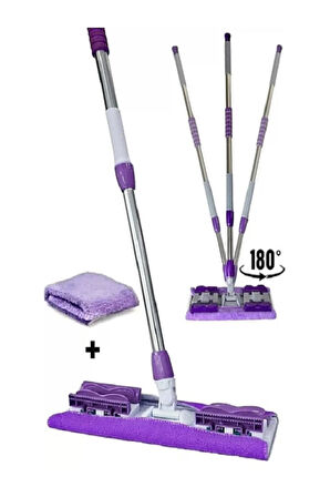Dmr Mandallı Sihirli Mop Takımı + Freshmaker 50'li Mop Uyumlu Yer Temizlik Havlusu - Set