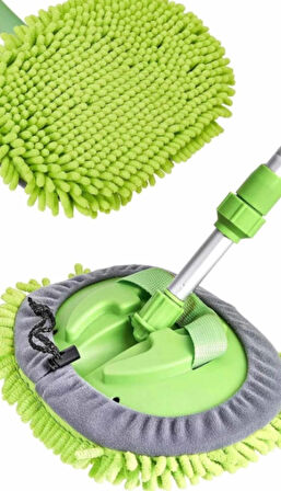 Oto Yıkama Temizleme Fırçası Mopu Mikrofiber Çok Fonksiyonlu Teleskopik