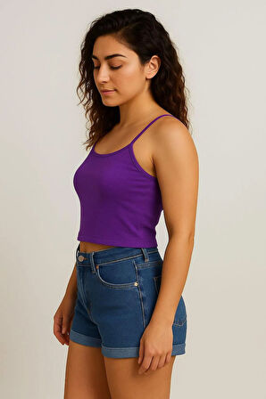 Fibula Moda Kadın İp Askılı Crop