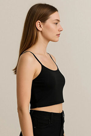 Fibula Moda Kadın İp Askılı Crop