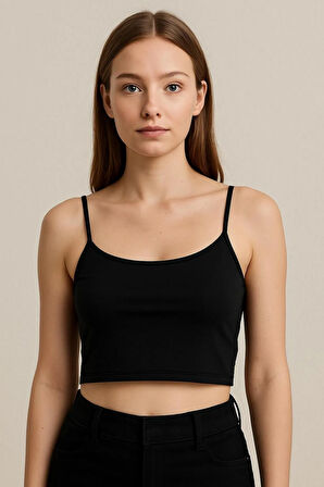 Fibula Moda Kadın İp Askılı Crop