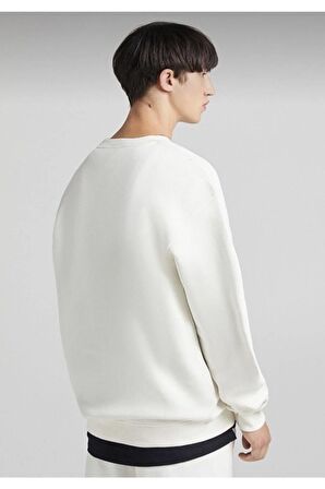 Unisex Oversize Basic Bisiklet Yaka Sweatshirt