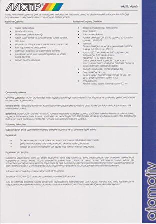 Motip Üniversal Akrilik Sprey Vernik ŞEFFAF PARLAK VERNİK 500 ml