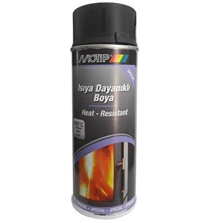 Motip Isıya Dayanıklı Sprey Boya MAT SİYAH 400 ml