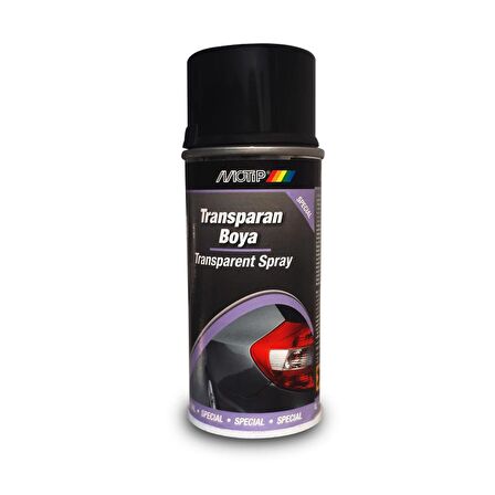 Motip Transparan Sprey Boya SİYAH 400 ml - Stop Boyası