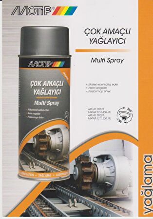 Motip Çok Amaçlı Yağlayıcı Sprey 400 ml.