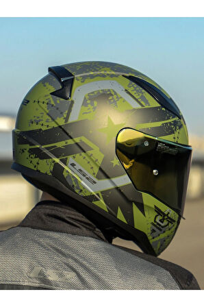 LS2 RAPID 2 THUNDER BIRDS MAT YEŞİL-SİYAH-GRİ KASK