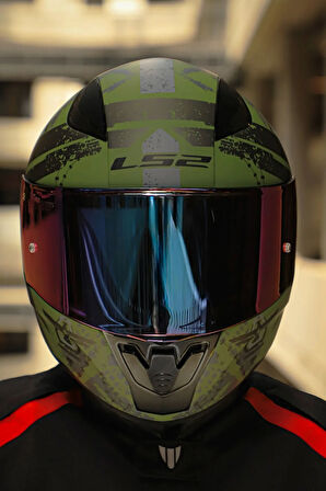 LS2 RAPID 2 THUNDER BIRDS MAT YEŞİL-SİYAH-GRİ KASK