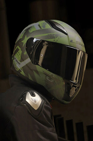 LS2 RAPID 2 THUNDER BIRDS MAT YEŞİL-SİYAH-GRİ KASK