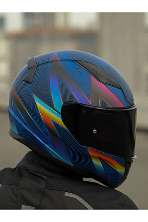 LS2 RAPID 2 OPTIK MAT MAVİ-MOR KASK