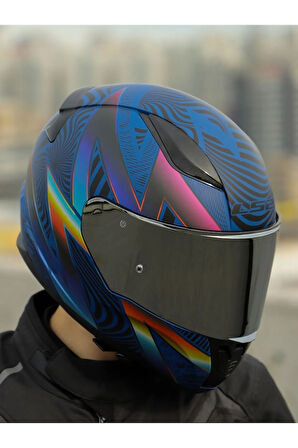 LS2 RAPID 2 OPTIK MAT MAVİ-MOR KASK