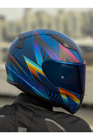 LS2 RAPID 2 OPTIK MAT MAVİ-MOR KASK