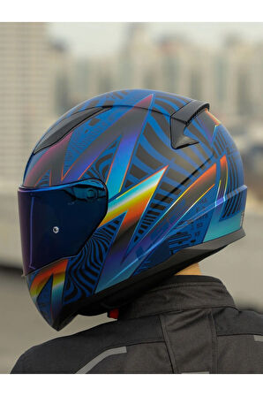 LS2 RAPID 2 OPTIK MAT MAVİ-MOR KASK