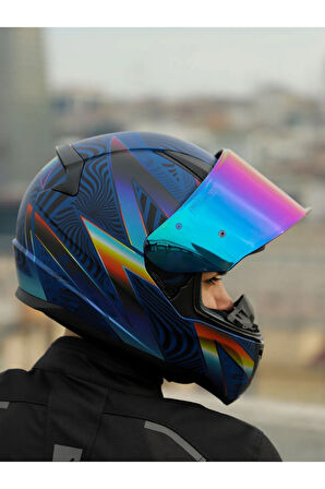 LS2 RAPID 2 OPTIK MAT MAVİ-MOR KASK
