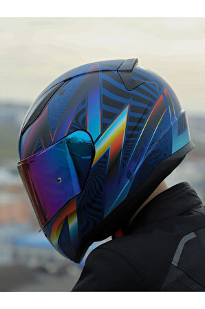 LS2 RAPID 2 OPTIK MAT MAVİ-MOR KASK