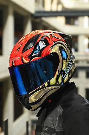 LS2 RAPID 2 RACE SPOX KIRMIZI-GRİ KASK