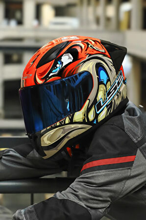LS2 RAPID 2 RACE SPOX KIRMIZI-GRİ KASK