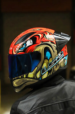 LS2 RAPID 2 RACE SPOX KIRMIZI-GRİ KASK