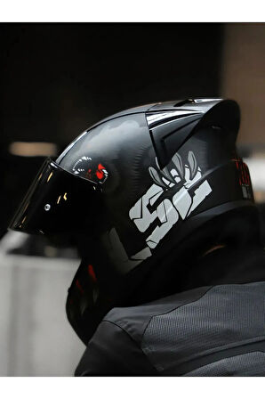 LS2 RAPID 2 RACE CLAWN MAT SİYAH-GRİ-KIRMIZI KASK