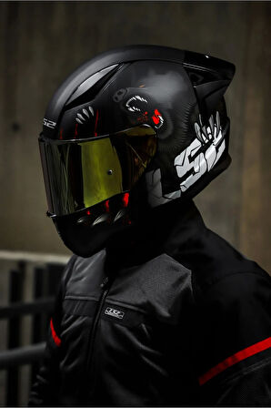 LS2 RAPID 2 RACE CLAWN MAT SİYAH-GRİ-KIRMIZI KASK