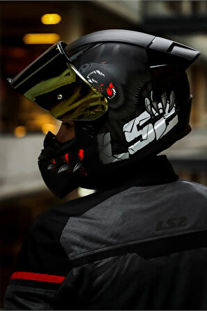 LS2 RAPID 2 RACE CLAWN MAT SİYAH-GRİ-KIRMIZI KASK