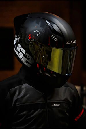 LS2 RAPID 2 RACE CLAWN MAT SİYAH-GRİ-KIRMIZI KASK