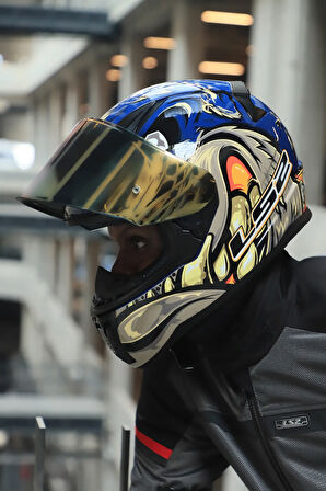 RAPID 2 RACE SPOX MAVİ-GRİ KASK