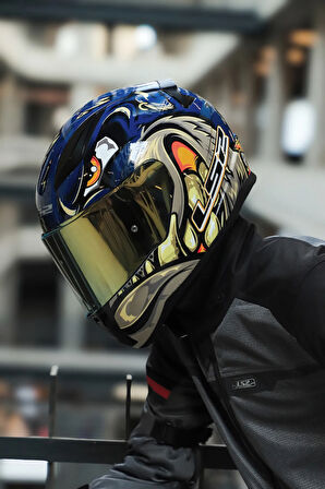 RAPID 2 RACE SPOX MAVİ-GRİ KASK