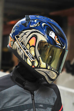 RAPID 2 RACE SPOX MAVİ-GRİ KASK