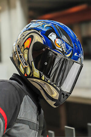 RAPID 2 RACE SPOX MAVİ-GRİ KASK