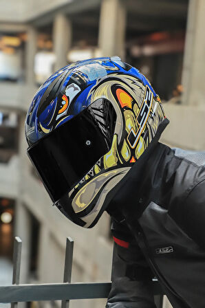 RAPID 2 RACE SPOX MAVİ-GRİ KASK