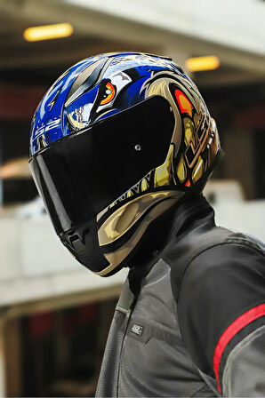 RAPID 2 RACE SPOX MAVİ-GRİ KASK