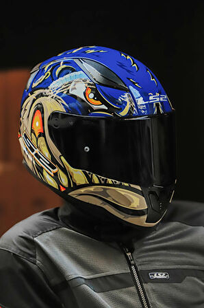 RAPID 2 RACE SPOX MAVİ-GRİ KASK