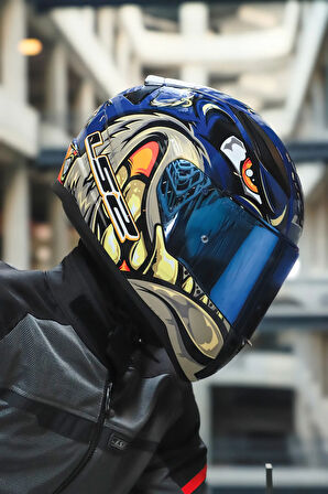 RAPID 2 RACE SPOX MAVİ-GRİ KASK