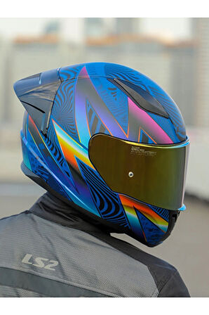 LS2 RAPID 2 RACE OPTIK MAT MAVİ-MOR KASK