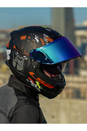 STREAM 2 ANGRY MONKEY MAT SİYAH-KIRMIZI KASK