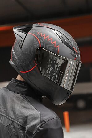 RAPID RACE TAKAROA MAT SİYAH-KIRMIZI KASK