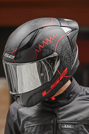 RAPID RACE TAKAROA MAT SİYAH-KIRMIZI KASK