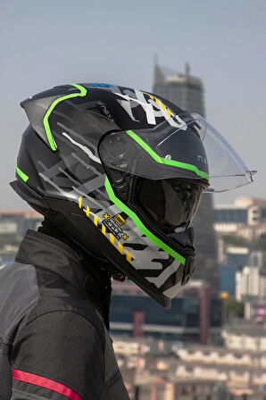Y.100R URBANGRAM MAT SİYAH KASK