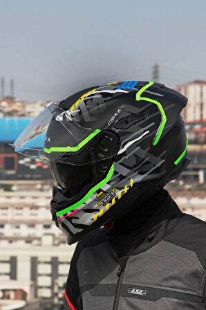 Y.100R URBANGRAM MAT SİYAH KASK