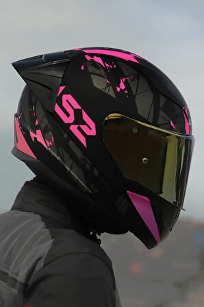 Rapıd 2 Race Palımnesıs Mat Siyah-pembe Kask
