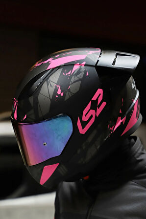 Rapıd 2 Race Palımnesıs Mat Siyah-pembe Kask