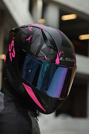 Rapıd 2 Race Palımnesıs Mat Siyah-pembe Kask