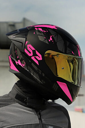 Rapıd 2 Race Palımnesıs Mat Siyah-pembe Kask