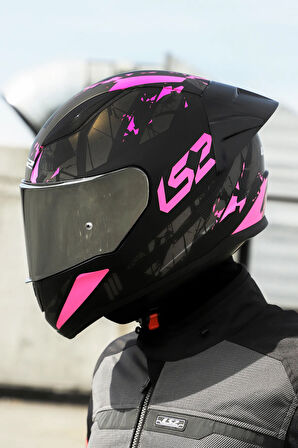 Rapıd 2 Race Palımnesıs Mat Siyah-Pembe Kask 2