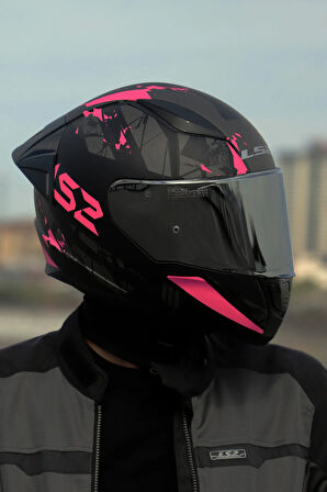 Rapıd 2 Race Palımnesıs Mat Siyah-Pembe Kask 2